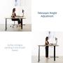 VIVO Black Electric Motor Height Adjustable Corner 3 Leg Standing Desk Frame, Frame Only, Sit Stand Ergonomic L Frame, DESK-V130EB