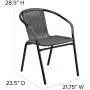 Flash Furniture Gray Rattan Indoor-Outdoor Restaurant Stack Chair Flash Furniture Gray Rattan Indoor-Outdoor Restaurant Stack Chair
