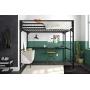 DHP Miles Metal Full Loft Bed with Desk, Black