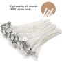EricX Light 100 Piece Cotton Candle Wick 6'' Pre-Waxed for Candle Making,Candle DIY