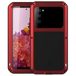 Galaxy S20 FE 5G Metal Case, Samsung S20 FE Bumper, Heavy Duty Military Shockproof Rugged Defender Silicone Armor Cover Protective Outdoor Men Shell for Samsung Galaxy S20 FE 5G 2020 - Red