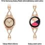 V-MORO Jewelry Bangle Compatible with Galaxy Watch 42mm Bands/Active 44mm 40mm/Samsung Galaxy Watch3 41mm Band Rose Gold Women 20mm Bling Metal Stainless Steel Replacement for Samsung Galaxy Watch 42mm R810 Rose Gold
