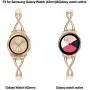 V-MORO Jewelry Bangle Compatible with Galaxy Watch 42mm Bands/Active 44mm 40mm/Samsung Galaxy Watch3 41mm Band Rose Gold Women 20mm Bling Metal Stainless Steel Replacement for Samsung Galaxy Watch 42mm R810 Rose Gold