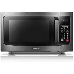 Toshiba EC042A5C-BS Countertop Microwave Oven with Convection, Smart Sensor, Sound On/Off Function and LCD Display, 1.5Cu.ft, Black Stainless Steel