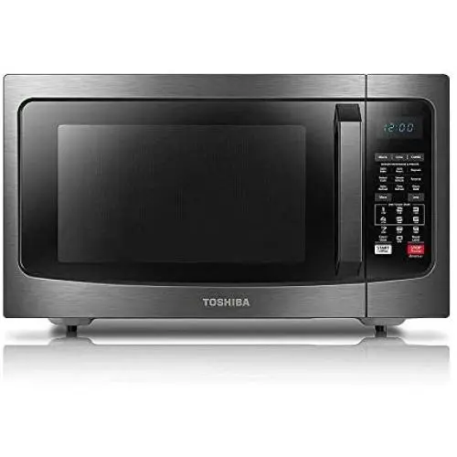 Toshiba EC042A5C-BS Countertop Microwave Oven with Convection, Smart Sensor, Sound On/Off Function and LCD Display, 1.5Cu.ft, Black Stainless Steel Toshiba EC042A5C-BS Countertop Microwave Oven with Convection, Smart Sensor, Sound On/Off Function and LCD Display, 1.5Cu.ft, Black Stainless Steel