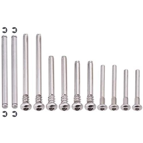 HobbyPark Complete Suspension Screw Pin Set for 1/10 Scale Traxxas Rustler/Stampede/Bandit, Replacement of Parts 3640 2640 (12-Pack)