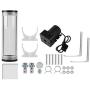 CPU Water Cooler System for PC,Cylinder Water Cooling Tank Heat Sink,50m Diameter & 160mm Long Computer Heat Dissipation Water Cooling Tank 800L/H Water Flow Mini DC Cooling Pump Liquid (160mm)