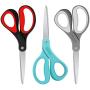 Scissors, Niutop 8'' All-Purpose Ergonomic Super Comfort Soft Grip Office Scissors Craft Shears Stainless Steel Sharp Scissors for Office Home Household School Supplies, Right/Left Handed, 3-Pack