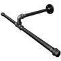 DIY CARTEL Industrial Pipe Wall Mount Clothing & Garment Rack - Hardware ONLY - Perfect for Retail Display, Organizing, Laundry (22.5 - Inch)