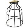 Rustic State Industrial Vintage Style | DIY Farmhouse Metal Wire Cage for Hanging Pendant Lighting | Light Fixture Lamp Guard | Rare Curved Design Black