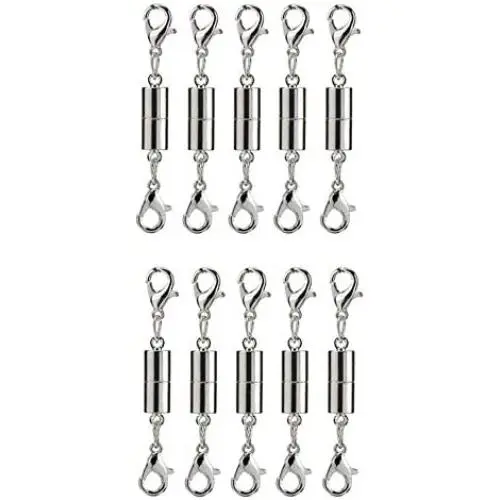 10 Pack of Silver Magnetic Lobster Clasp Jewelry Necklace Bracelet 10 Pack of Silver Magnetic Lobster Clasp Jewelry Necklace Bracelet