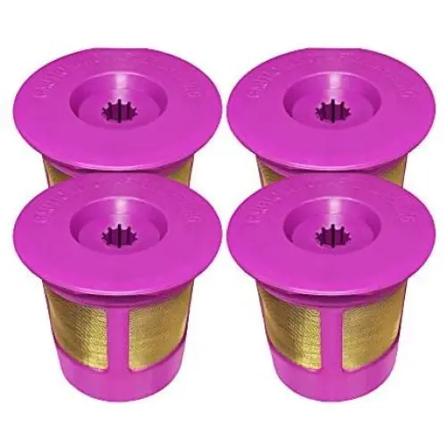 Reusable K-Cup 4 Pack Gold Plated Mesh Coffee Filters For Kurig Plus 2.0 & Classic 1.0 Brewers Reusable K-Cup 4 Pack Gold Plated Mesh Coffee Filters For Kurig Plus 2.0 & Classic 1.0 Brewers