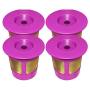 Reusable K-Cup 4 Pack Gold Plated Mesh Coffee Filters For Kurig Plus 2.0 & Classic 1.0 Brewers