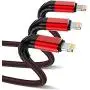 Short iPhone Charger Cable 1ft, CyvenSmart 3Pack 1 Foot Lightning Cables, Nylon Braided Data Sync 1 Feet iPhone USB Charging Cable Cord for iPhone 11 Case/11 Pro / 11 Pro Max/XS/XS Max/XR/X / 8,Red