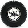 LAFEINA 4PCS 100mm 1.9 Inch Rubber Tires with Metal Beadlock Wheel Rim for 1:10 RC Crawler Axial SCX10 Tamiya CC01 D90 D110 RC Car Parts