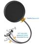 USB Microphone for Computer, JEEMAK Metal Condenser PC Microphone for Laptop and Microphone Pop Filter, Swivel Double Layer Sound Shield Guard for Blue Yeti and Any Other Mic