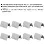 Wind/Rain Deflectors Channel New Metal Universal Clips, 8Pcs Stainless Steel Car Wind/Rain Deflector Channel Fitting Fixing Retaining Clips Fit for HEKO G3 SNED