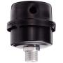 Feather butterfly Replace 1/2'' Thread Connector Air Compressor Muffler Filter Silencer 20mm Black Metal Intake Filter Silencer（2Pcs）