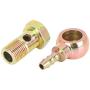 X AUTOHAUX 2 Sets 16mm Diameter Banjo Hose Barb Bolt Fittings Banjo Bolt Washer Bronze Tone Metal for Motorcycle Car