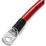 Spartan Power 4 AWG 3 Foot Battery Cable Set Four Gauge Wire Made in America 3 FT with 3/8'' Ring Terminals