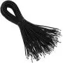 150 Pieces 13 Inch Elastic Cord Elastic Barbed Cord Stretch Round Rope Barbed Fasteners with Silver Dual Metal Barbs for Crafts Making, Binding, Hanging, Black Color