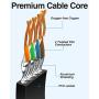 Cat 7 Ethernet Cable 1 Ft, 5 Pack VANDSAIL CAT7 LAN Network Cable RJ45 High Speed Patch Cord SFTP Gigabit 10/100/1000Mbit/s Gold Plated Lead