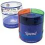 Save Spend Share Money Jar | Three-Part Money Tin Teaches Kids Financial Management - Deposit Coins and Bills