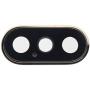 BisLinks for iPhone Xs Max Rear Back Dual Camera Lens Metal Frame Replacement Part Gold