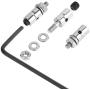 HobbyPark 20pcs 1.3mm Adjustable Pushrod Connector Linkage Stopper & Φ1.2mm x L180mm Steel Z Style Pushrods Parts for RC Airplane Plane Boat Replacement