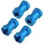4-Pack HobbyPark 12mm Wheel Hex Drive Hubs Combiner Coupler Aluminum 20mm Offset Extension for 1/10 RC Crawler Car Parts (Blue)