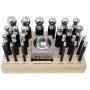 Dapping Block Punch Puncher Round Circle Metal Forming Steel (26 Piece)