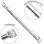 Hisencn Repair Kit Stainless Steel Grill Burner Tube, Porcelain Heat Tent Shield Deflector, Adjustable Carryover Tube Replacement For Charbroil 4 Burner 463211512, 463211513, 463211514 Gas Grill Model