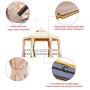 Erommy 12FT Outdoor Canopy Gazebo Hexagonal Double Roof Patio Gazebo Steel Frame Pavilion with Netting and Shade Curtains for Garden,Patio,Party Canopy-Beige