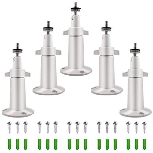 AxPower Metal Wall Mount Adjustable Indoor/Outdoor Aluminium Alloy Security Camera Yard Mount Compatible with Arlo, Arlo Pro 3, Arlo Pro 2, Arlo Ultra, Ring Stick Up Cam (5 Pack, White)