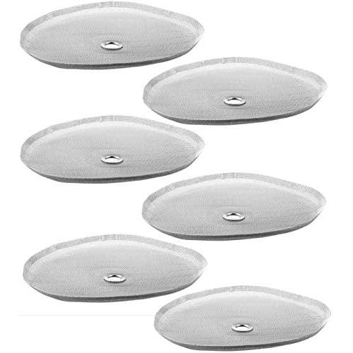 French Press Filter 12 Oz 6 Pack Universal Replacement Reusable Stainless Steel 3 Cup (350 ml) Mesh Fits Most Coffee Presses with Metal Center Ring
