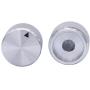 Taiss/ 2pcs Silver Color Aluminum Rotary Electronic Control Potentiometer Knob for 6 mm Diameter Shaft, Volume Control Knobs, Audio knob, Guitar Knobs，Switch Knob, 20mm Dia. x 15.5mm Height
