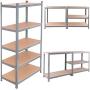Tangkula 72'' Storage Shelves, Heavy Duty Steel Frame 5-Tier Garage Shelf, Metal Multi-Use Storage Shelving Unit for Home/Office/Dormitory/Garage