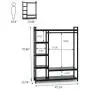LITTLE TREE Free -standing Closet Organizer,Heavy Duty Closet Storage with 6 Shelves and Hanging Bar, Large Clothes Storage & Standing Garmen Rack, Black LITTLE TREE Free -standing Closet Organizer,Heavy Duty Closet Storage with 6 Shelves and Hanging Bar, Large Clothes Storage & Standing Garmen Rack, Black