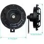 Eletric Car Horn Kit 12V Super Loud High Tone and Low Tone Metal Twin with Black Protective Grill Works on Any 12 Volt Vehicle Horn Including Cars, Trucks, Vans, Motorcycles, Buses, Buses,Boats