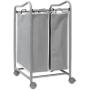 Simple Houseware 2-Bag Heavy Duty Rolling Laundry Sorter Cart, Silver Simple Houseware 2-Bag Heavy Duty Rolling Laundry Sorter Cart, Silver