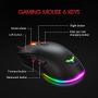 Havit Wired Gaming Keyboard Mouse Combo LED Rainbow Backlit Gaming Keyboard RGB Gaming Mouse Ergonomic Wrist Rest 104 Keys Keyboard Mouse 4800 DPI for Windows & Mac PC Gamers (Black) Havit Wired Gaming Keyboard Mouse Combo LED Rainbow Backlit Gaming Keyboard RGB Gaming Mouse Ergonomic Wrist Rest 104 Keys Keyboard Mouse 4800 DPI for Windows & Mac PC Gamers (Black)