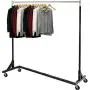 Simple Houseware Commercial Z Base Garment Rack, Black Simple Houseware Commercial Z Base Garment Rack, Black