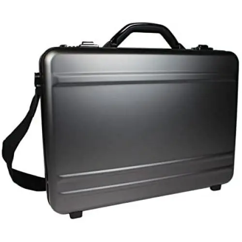 World Traveler European-Style Gun Metal Aluminum Laptop Attache Case, Silver, One Size World Traveler European-Style Gun Metal Aluminum Laptop Attache Case, Silver, One Size