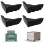 Zorfeter 2 Inch Furniture Legs, Set of 4 Metal Sofa Feets DIY Replacement Parts Minimalist Design for Cabinet Cupboard Sofa Couch, Matte Black Zorfeter 2 Inch Furniture Legs, Set of 4 Metal Sofa Feets DIY Replacement Parts Minimalist Design for Cabinet Cupboard Sofa Couch, Matte Black