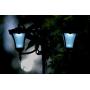 Sun-Ray 312014 Vittoria 2-Head Solar LED Lamp Post & Planter, Batteries Included, 7, Black