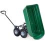 COLIBROX 650LB Green Garden Cart Dump Wagon Trailer Lawn Wheels Rolling Storage Wagon Carrier Barrow Air Tires Heavy Duty