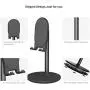 Phone Stand for Desk, Cell Phone Stand Adjustable Desk Phone Holder Tablet Holder Phone Dock (Black) Phone Stand for Desk, Cell Phone Stand Adjustable Desk Phone Holder Tablet Holder Phone Dock (Black)