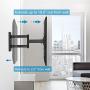PERLESMITH TV Wall Mount for Most 26-55 Inch Flat Curved TVs with Swivels, Tilts & Extends 19.5 Inch - Wall Mount TV Bracket VESA 400x400 Fits LED, LCD, OLED, 4K TVs Up to 88 lbs, Black (PSMFK1)