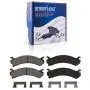 Detroit Axle - 8-LUG FRONT & REAR 330mm Drilled Brake Rotors Ceramic Pads w/Hardware for 2001-2010 Silverado/Sierra 2500HD - [2007-2010 Silverado/Sierra 3500HD Single Rear Wheel]