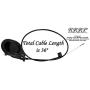 Reliable Recliner Replacement Parts - Complete Universal Small Oval Black Plastic Pull Recliner Handle 3'' by 3.5'' with Cable and S / Z Hook Exposed Cable Length (4.75'') Total Length is Medium at 36'' fits Ashley and Major Recliner Brands Couch Style Pu